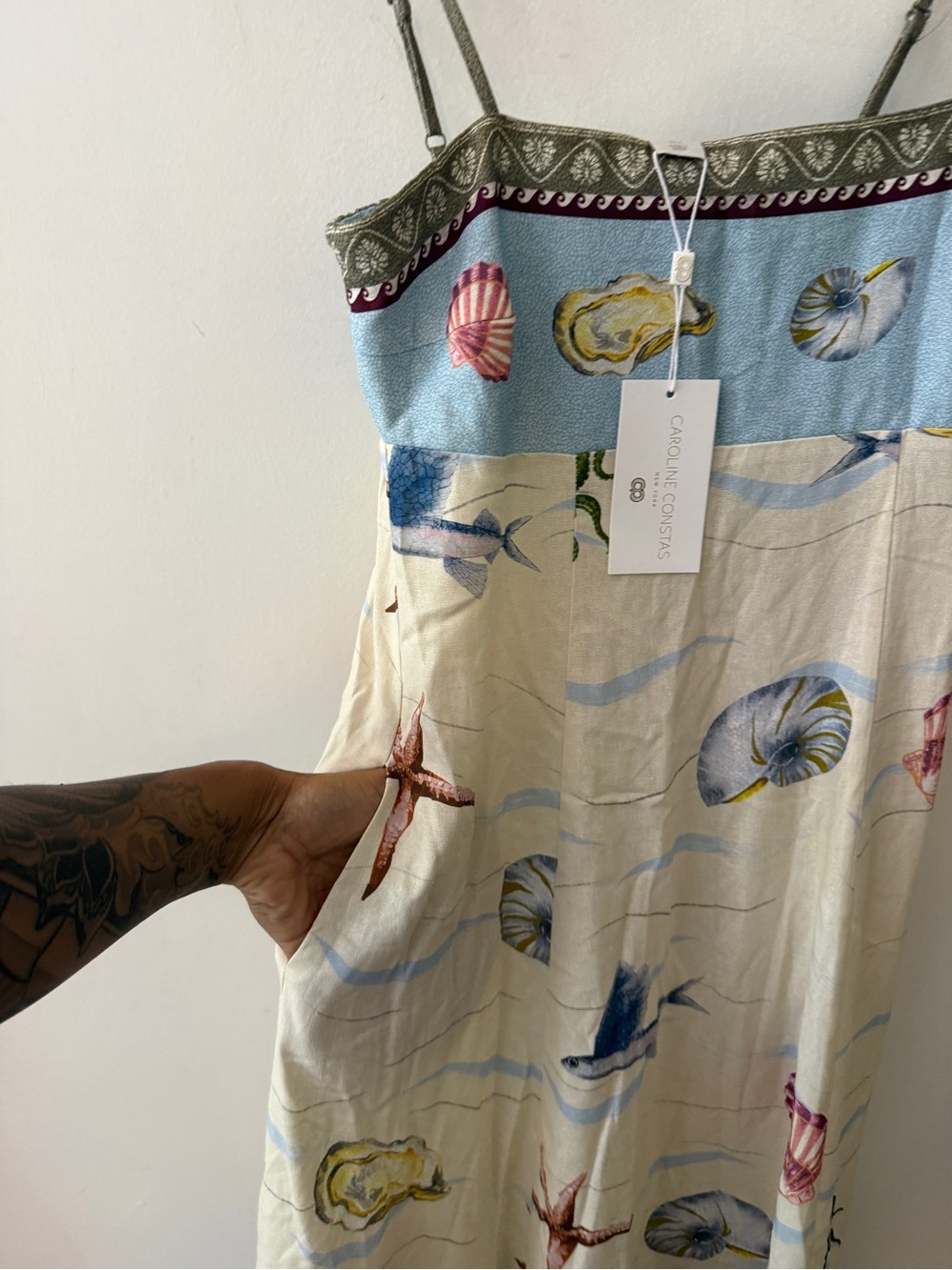 Caroline Constas Sea Life Print Maxi
Dress - Blue and Green - Picture 8 of 9